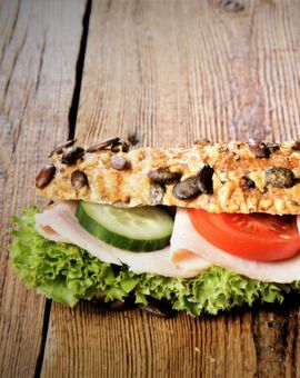 Käse-Kürbis-Stange mit Putenbrust