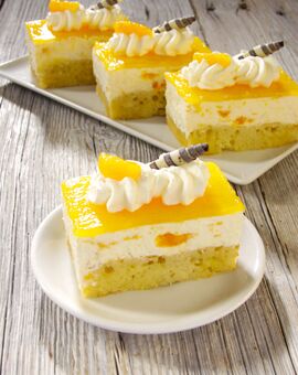 Käsesahne-Mandarine-Schnitte