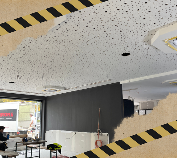 Verkleidung der Decke
