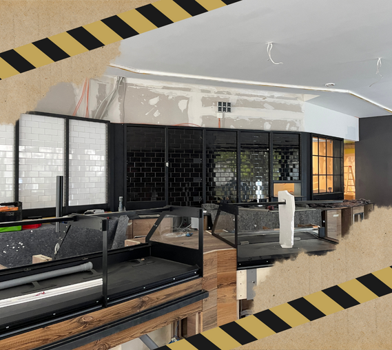 Aufbau der Theke